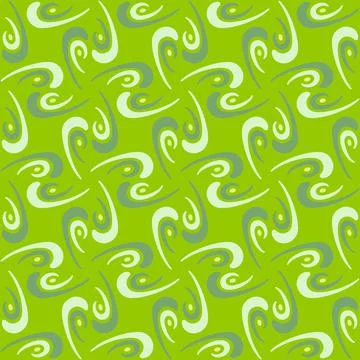 Seamless tile pattern in traditional style. Simple abstract spiral shapes. Fl Stock Illustration