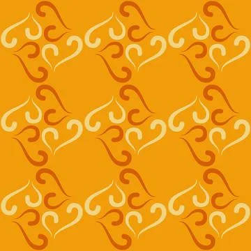 Seamless tile pattern in traditional style. Simple abstract spiral shapes. Fl Stock Illustration