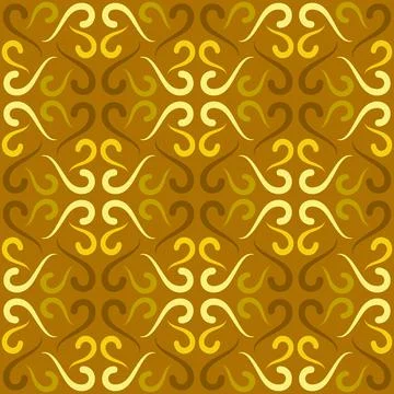 Seamless tile pattern in traditional style. Simple abstract spiral shapes. Fl Stock Illustration