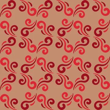 Seamless tile pattern in traditional style. Simple abstract spiral shapes. Fl Illustrazione stock