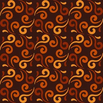 Seamless tile pattern in traditional style. Simple abstract spiral shapes. Fl 스톡 일러스트