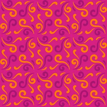 Seamless tile pattern in traditional style. Simple abstract spiral shapes. Fl 스톡 일러스트