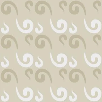 Seamless tile pattern in traditional style. Simple abstract spiral shapes. Fl Illustrazione stock