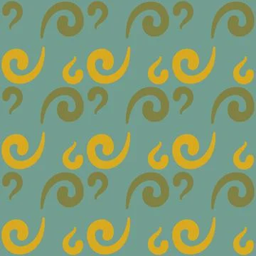 Seamless tile pattern in traditional style. Simple abstract spiral shapes. Fl Illustrazione stock