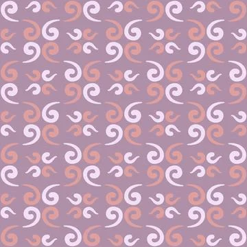 Seamless tile pattern in traditional style. Simple abstract spiral shapes. Fl Stockillustratie