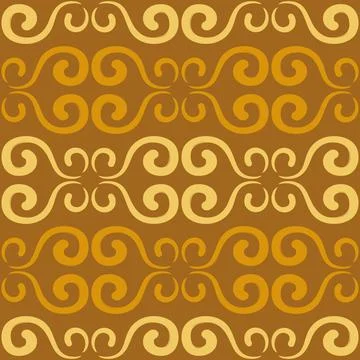 Seamless tile pattern in traditional style. Simple abstract spiral shapes. Fl Illustrazione stock