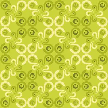 Seamless tile pattern in traditional style. Simple abstract spiral shapes. Fl イラスト素材