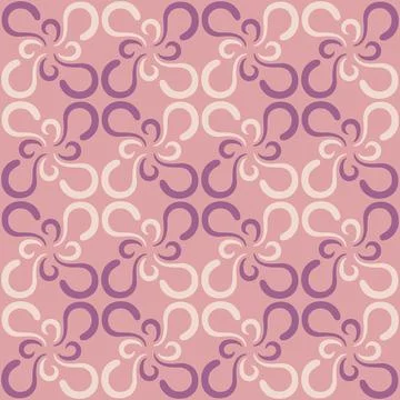 Seamless tile pattern in traditional style. Simple abstract spiral shapes. Fl Illustrazione stock