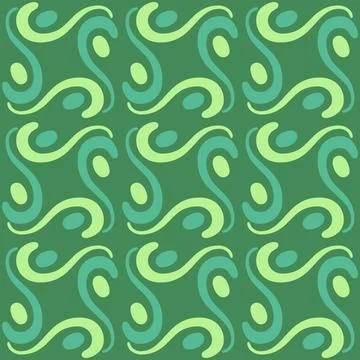 Seamless tile pattern in traditional style. Simple abstract spiral shapes. Fl Stock Illustration