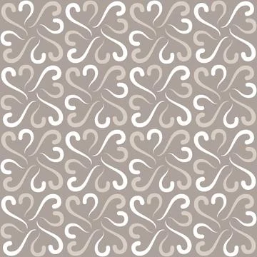 Seamless tile pattern in traditional style. Simple abstract spiral shapes. Fl イラスト素材