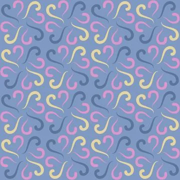 Seamless tile pattern in traditional style. Simple abstract spiral shapes. Fl Illustrazione stock