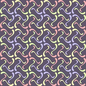 Seamless tile pattern in traditional style. Simple abstract spiral shapes. Fl 스톡 일러스트
