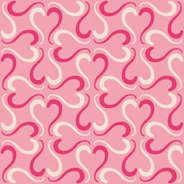 Seamless tile pattern in traditional style. Simple abstract spiral shapes. Fl Illustrazione stock