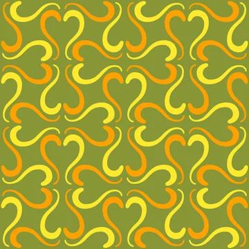 Seamless tile pattern in traditional style. Simple abstract spiral shapes. Fl Illustrazione stock