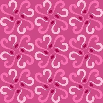 Seamless tile pattern in traditional style. Simple abstract spiral shapes. Fl Illustrazione stock