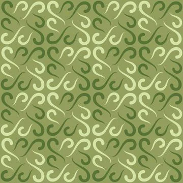 Seamless tile pattern in traditional style. Simple abstract spiral shapes. Fl Illustrazione stock