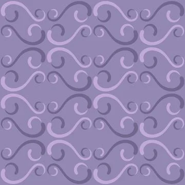 Seamless tile pattern in traditional style. Simple abstract spiral shapes. Fl Illustrazione stock