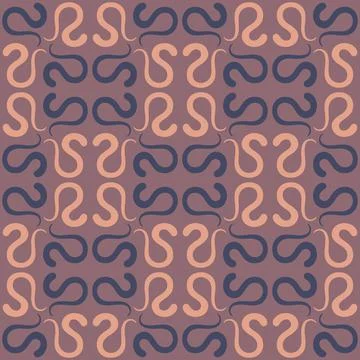 Seamless tile pattern in traditional style. Simple abstract spiral shapes. Fl Stockillustratie
