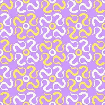 Seamless tile pattern in traditional style. Simple abstract spiral shapes. Fl Stock Illustration