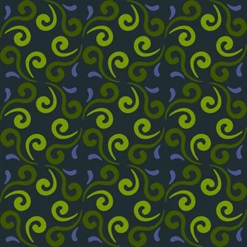 Seamless tile pattern in traditional style. Simple abstract spiral shapes. .. 스톡 일러스트
