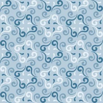 Seamless tile pattern in traditional style. Simple abstract spiral shapes. .. イラスト素材