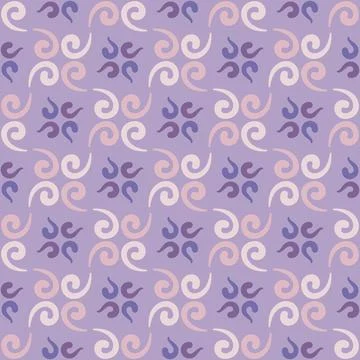 Seamless tile pattern in traditional style. Simple abstract spiral shapes. .. Illustrazione stock