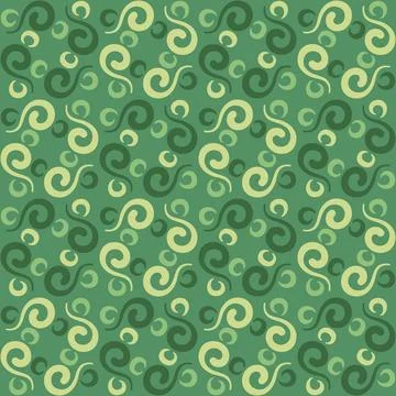 Seamless tile pattern in traditional style. Simple abstract spiral shapes. .. Illustrazione stock