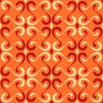 Seamless tile pattern in traditional style. Simple abstract spiral shapes. .. Illustrazione stock