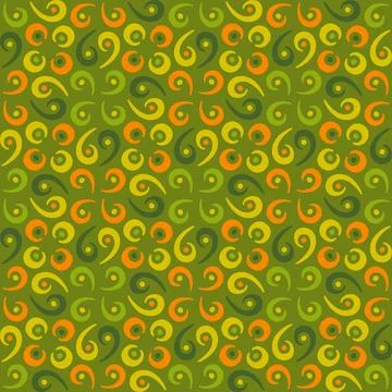 Seamless tile pattern in traditional style. Simple abstract spiral shapes. .. イラスト素材
