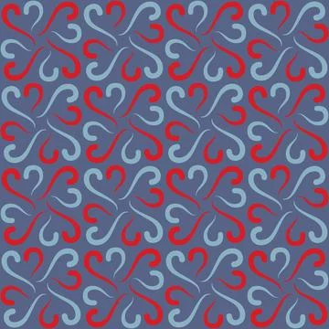 Seamless tile pattern in traditional style. Simple abstract spiral shapes. .. Stock Illustration