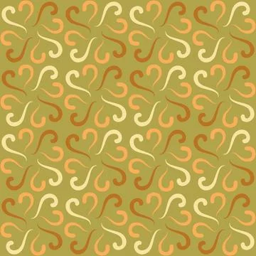 Seamless tile pattern in traditional style. Simple abstract spiral shapes. .. Stock Illustration