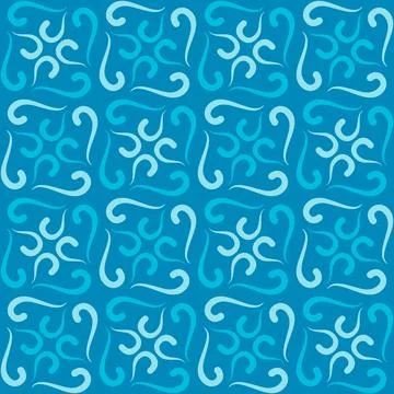 Seamless tile pattern in traditional style. Simple abstract spiral shapes. .. 스톡 일러스트