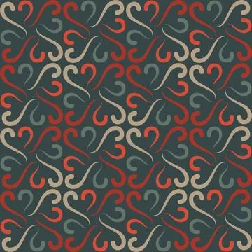 Seamless tile pattern in traditional style. Simple abstract spiral shapes. .. Illustrazione stock