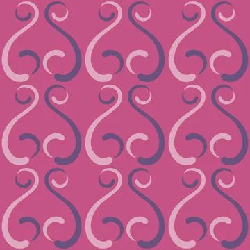 Seamless tile pattern in traditional style. Simple abstract spiral shapes. .. Stock Illustration