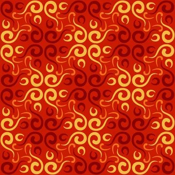 Seamless tile pattern in traditional style. Simple abstract spiral shapes. .. Illustrazione stock
