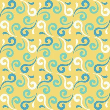 Seamless tile pattern in traditional style. Simple abstract spiral shapes. .. Illustrazione stock