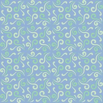 Seamless tile pattern in traditional style. Simple abstract spiral shapes. .. Stock Illustration