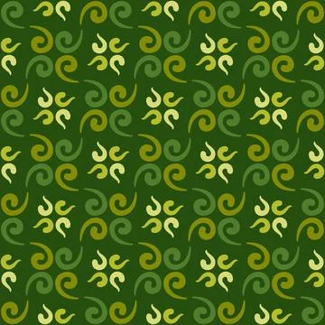 Seamless tile pattern in traditional style. Simple abstract spiral shapes. .. Illustrazione stock