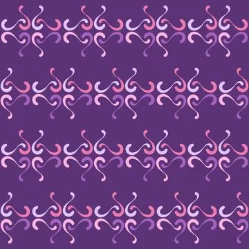 Seamless tile pattern in traditional style. Simple abstract spiral shapes. .. Stock Illustration