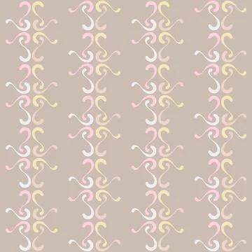 Seamless tile pattern in traditional style. Simple abstract spiral shapes. .. Stock Illustration