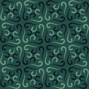 Seamless tile pattern in traditional style. Simple abstract spiral shapes. .. Illustrazione stock