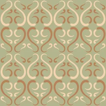 Seamless tile pattern in traditional style. Simple abstract spiral shapes. .. Illustrazione stock