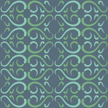 Seamless tile pattern in traditional style. Simple abstract spiral shapes. .. Stockillustratie