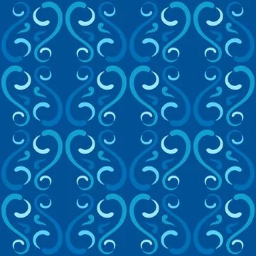 Seamless tile pattern in traditional style. Simple abstract spiral shapes. .. 스톡 일러스트