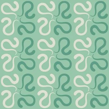Seamless tile pattern in traditional style. Simple abstract spiral shapes. .. Stock Illustration