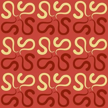 Seamless tile pattern in traditional style. Simple abstract spiral shapes. .. Stock Illustration