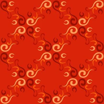 Seamless tile pattern in traditional style. Simple abstract spiral shapes. .. 스톡 일러스트