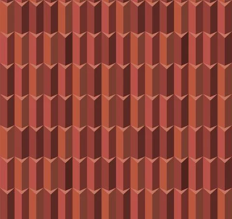 Seamless tile roof. Textured pattern of repeat ceramic rooftop. Clay tiles 스톡 일러스트