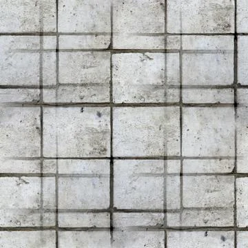Seamless tile texture square of old stone wall with a crack back Stockfoto's