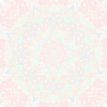 Seamless tile texture. Tracery mehndi design image. Pastel. Ethnic doodle art Stock Illustration